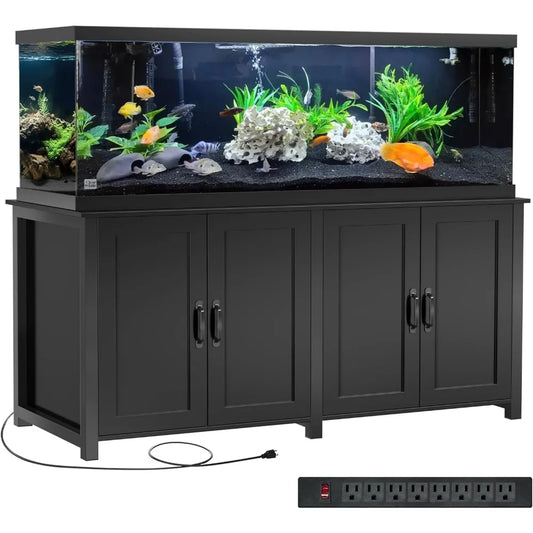 100-150 Gallon Fish Tank Stand, 120 Gallon Tank Stand with 60"*24" Tabletop Fits 100/120/150 Volumns Aquariums,2200LBS Capacity