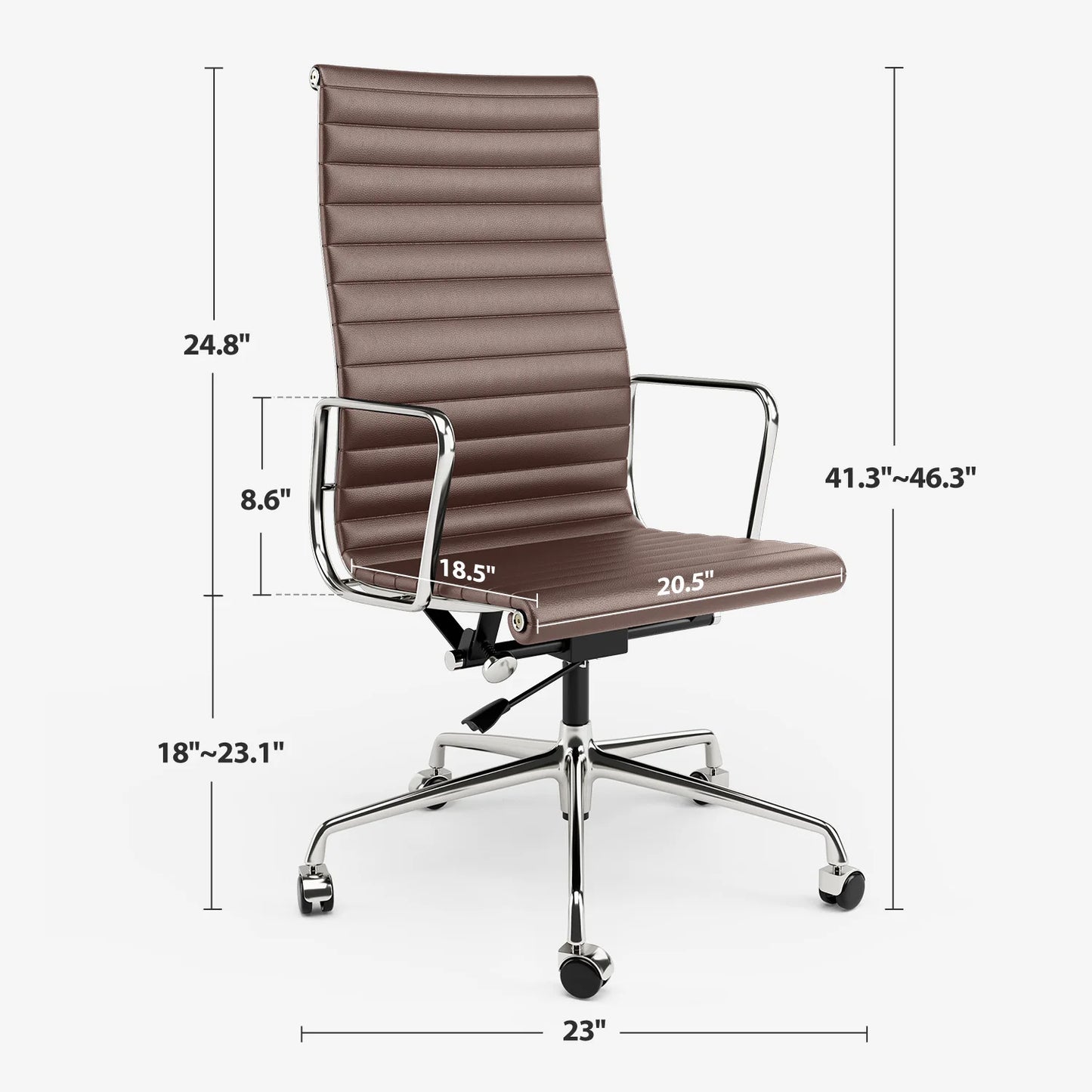 Office Guest Chair Upholstered Leather Comfortable Reception Chairs with Wheels Adjustable Swivel Rolling Office Chairs