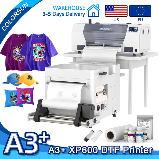 Colorsun A3 DTF Printers For Epson XP600 Impressora A3 DTF Printing Machine Drect to Film A3 DTF Printers For T-Shirt Hoodies