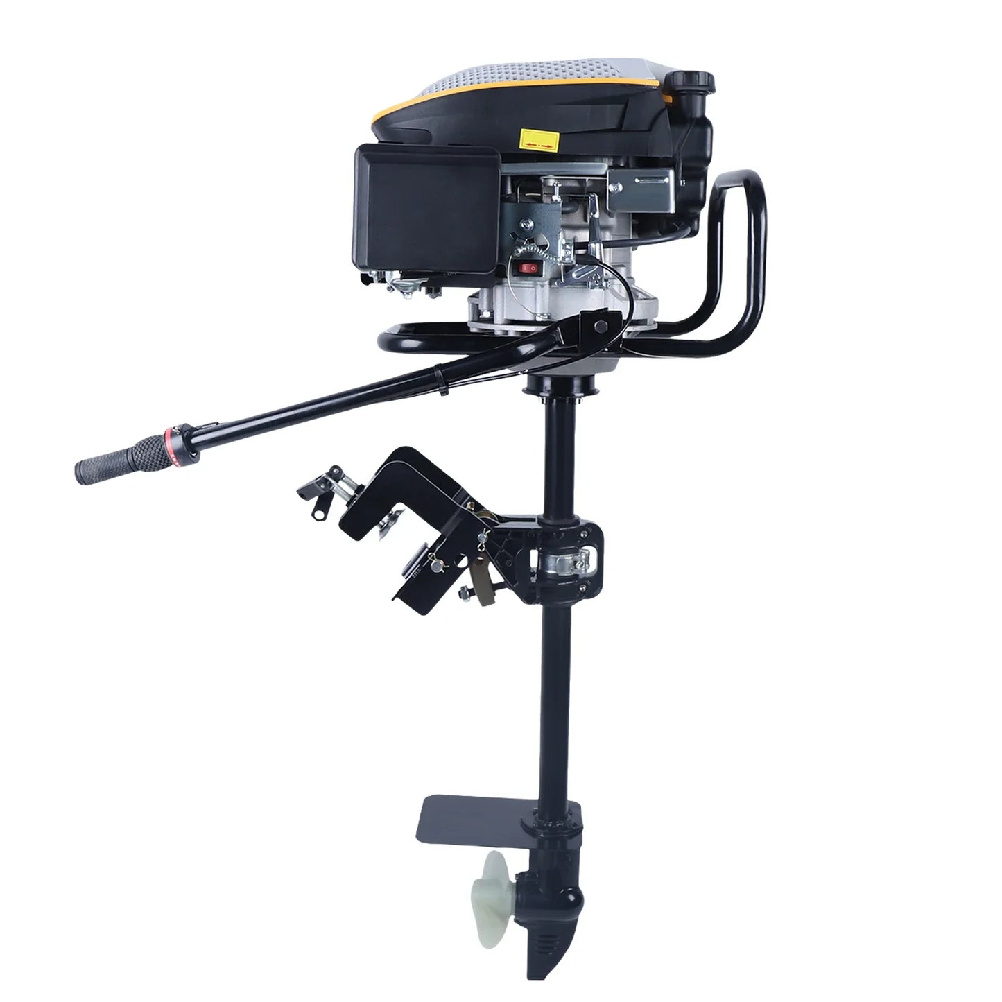 4-Stroke 9HP Outboard Motor 225CC Heavy-Duty Outboard Motor Fishing Boat Marine Engine for Fishing Aquaculture Outdoor Adventure