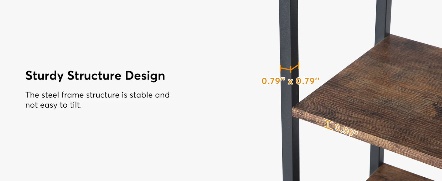 5-Tier Tall Indoor Plant Stand, 70.9 inches Large Metal Plant Shelf with 6PC S Hanging Hooks for Indoor, Garden