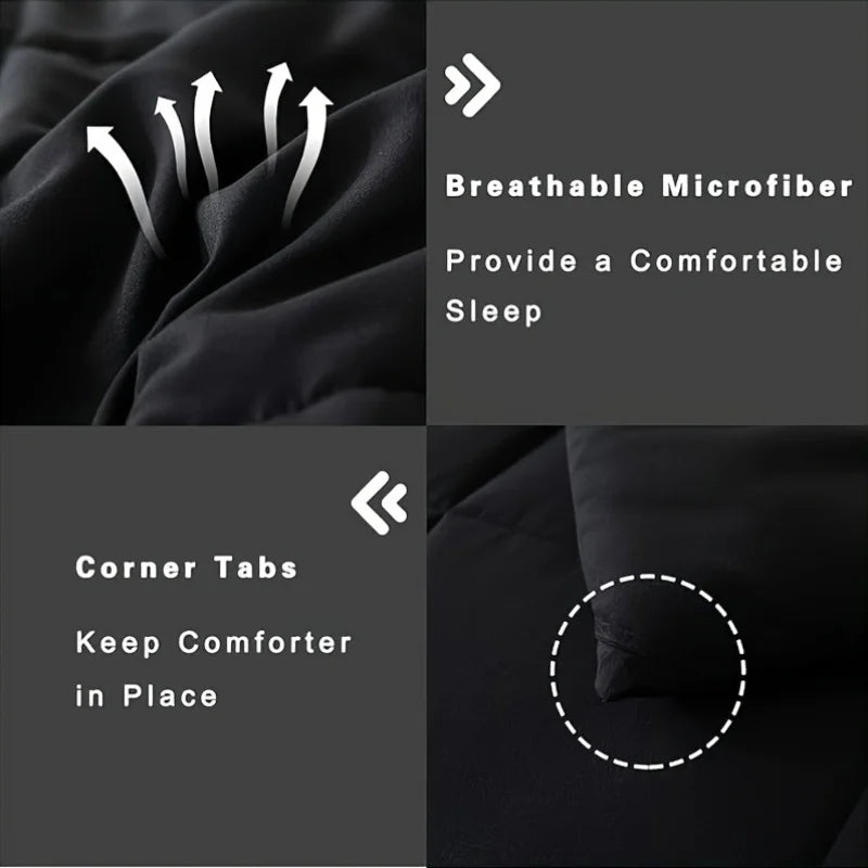 Full Size Bed Comforter Set Soft Breathable All Seasons Bedding with 2/3 pcs,1 Comforter And 1/2 Pillow Shams Machine Washable