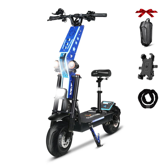 FREE GIFT ADULT ELECTRIC SCOOTER 60V 6000W SPEED DUAL MOTOR 65 MILES RANGE