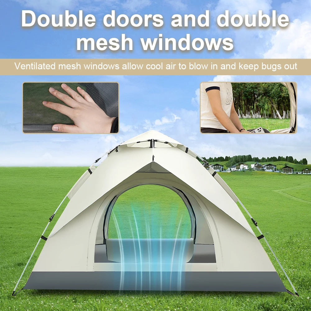 Fully Automatic Camping Tent Lightweight Sunshade Tent Waterproof Quick Open Tent for Hiking Backpacking Camping
