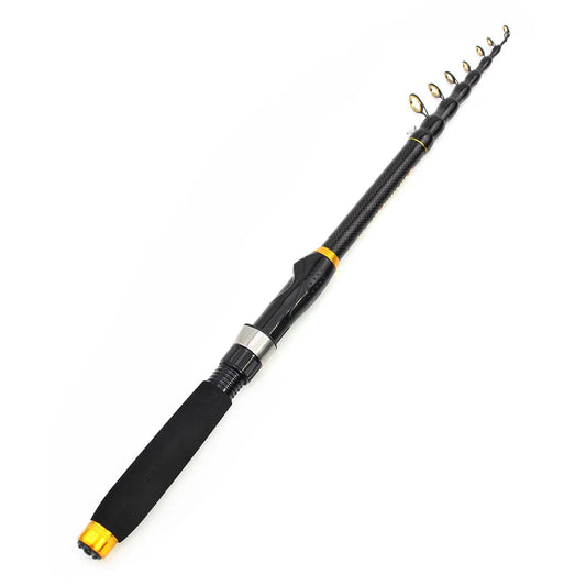1.8m/2.1m Fishing Rod Portable Ultra Short Sea Rod Carbon Shrink Mini Long Casting Fishing Accessories Carbon Fiber Material