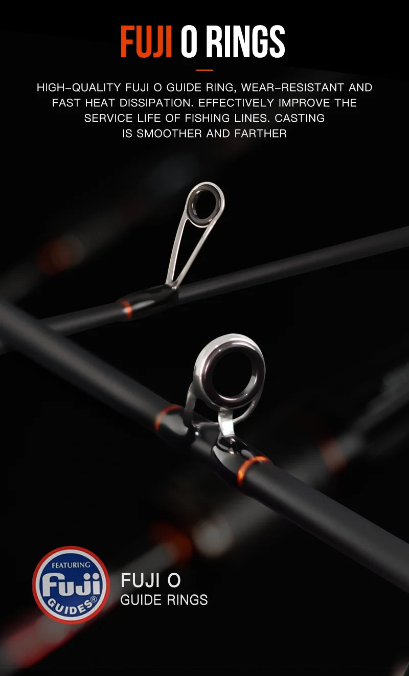 SEASIR Black Arrow Spining Baitcasting Fishing Rod 4.92FT LureWeight 0.8-10gUL Carbon Fiber FUJI O Guide Rings BFS Two Sections