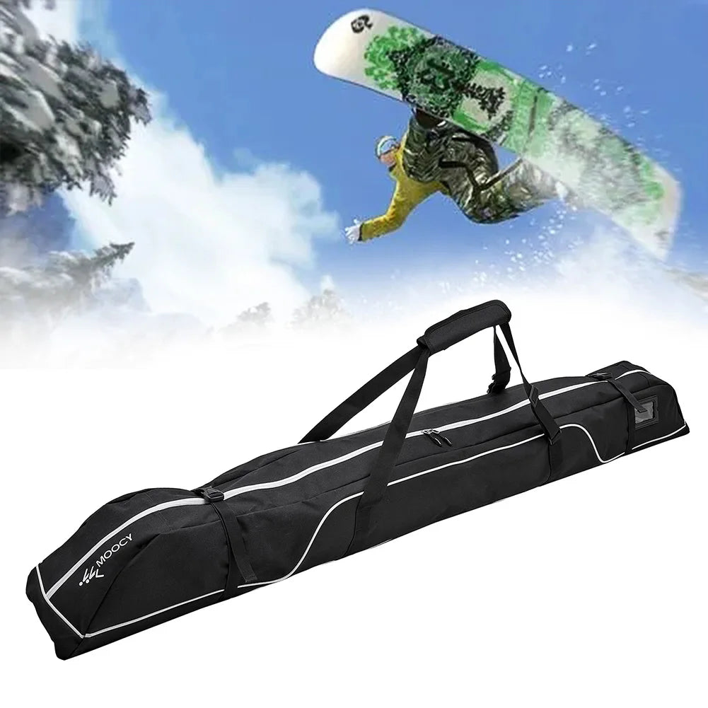 172cm Ski Travel Bag Adjustable Ski and Snowboard Equipment Travel Bag  Handle Waterproof for Snowboard Goggles Gloves