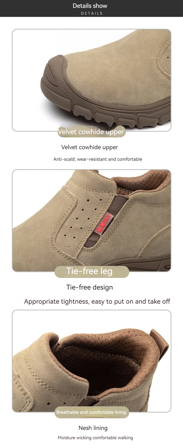 Men Work Shoes Breathable Work Sneakers Composite Toe Safety Shoes Anti-Puncture Indestructible Shoes Welders Safety Boots