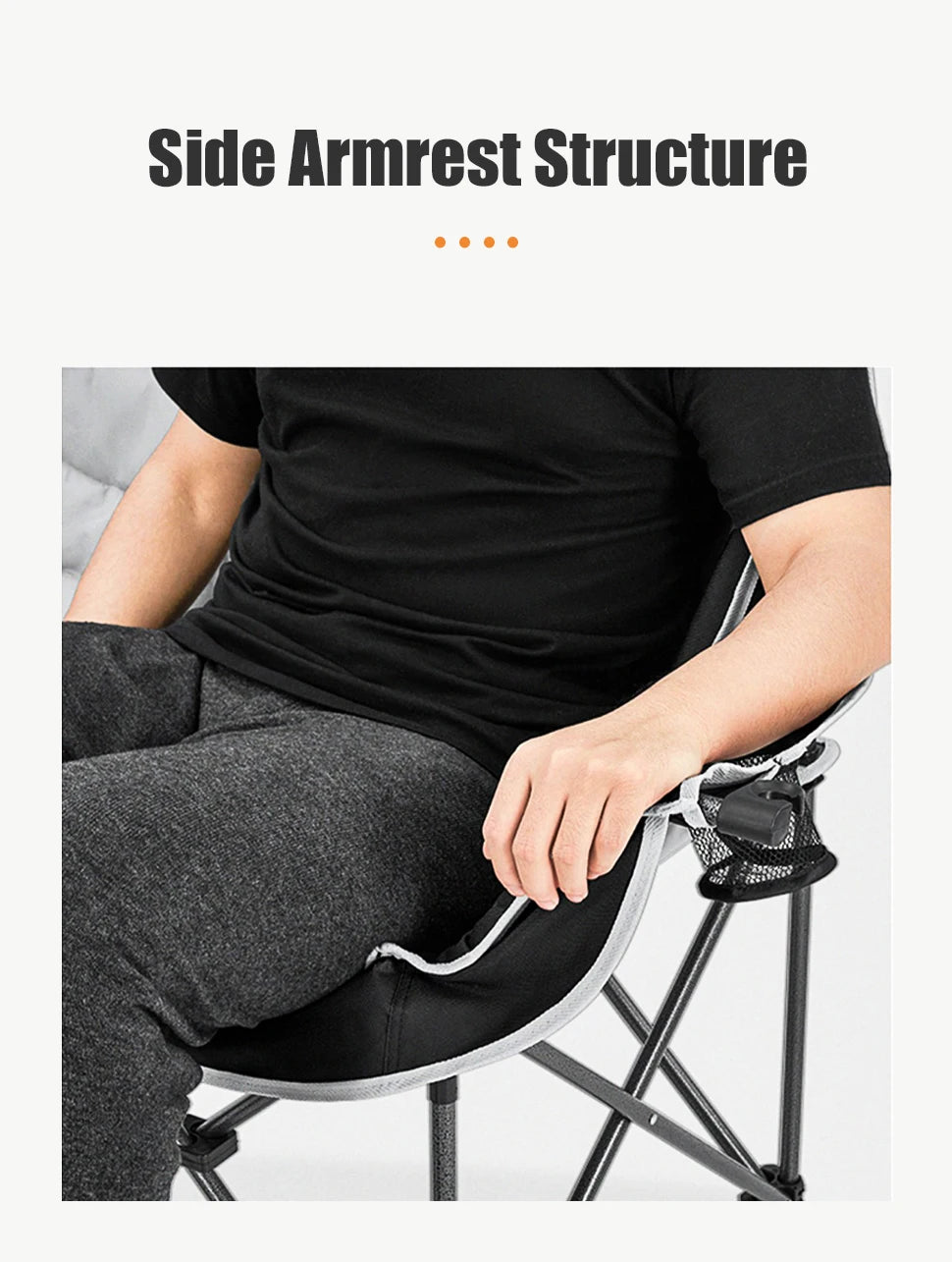 WESTTUNE Double Camping Chair Oversized Loveseat Outdoor Couch Heavy Duty Outdoor Folding Chair with Cup Holder Support 440 lbs