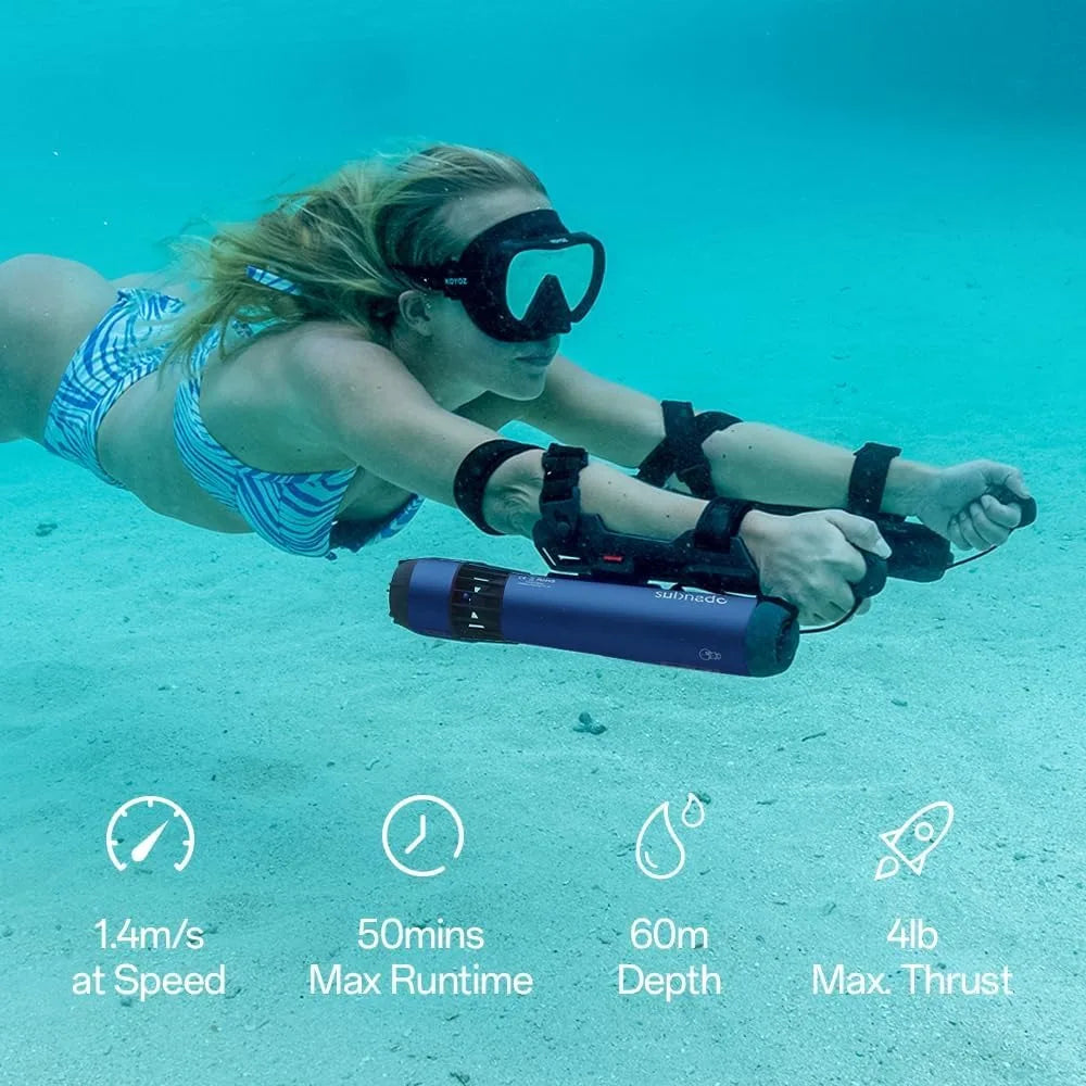 Water Sports Diving Scooter with Removable Handle, Compact and Portable Water Scooter for Adults&Kids