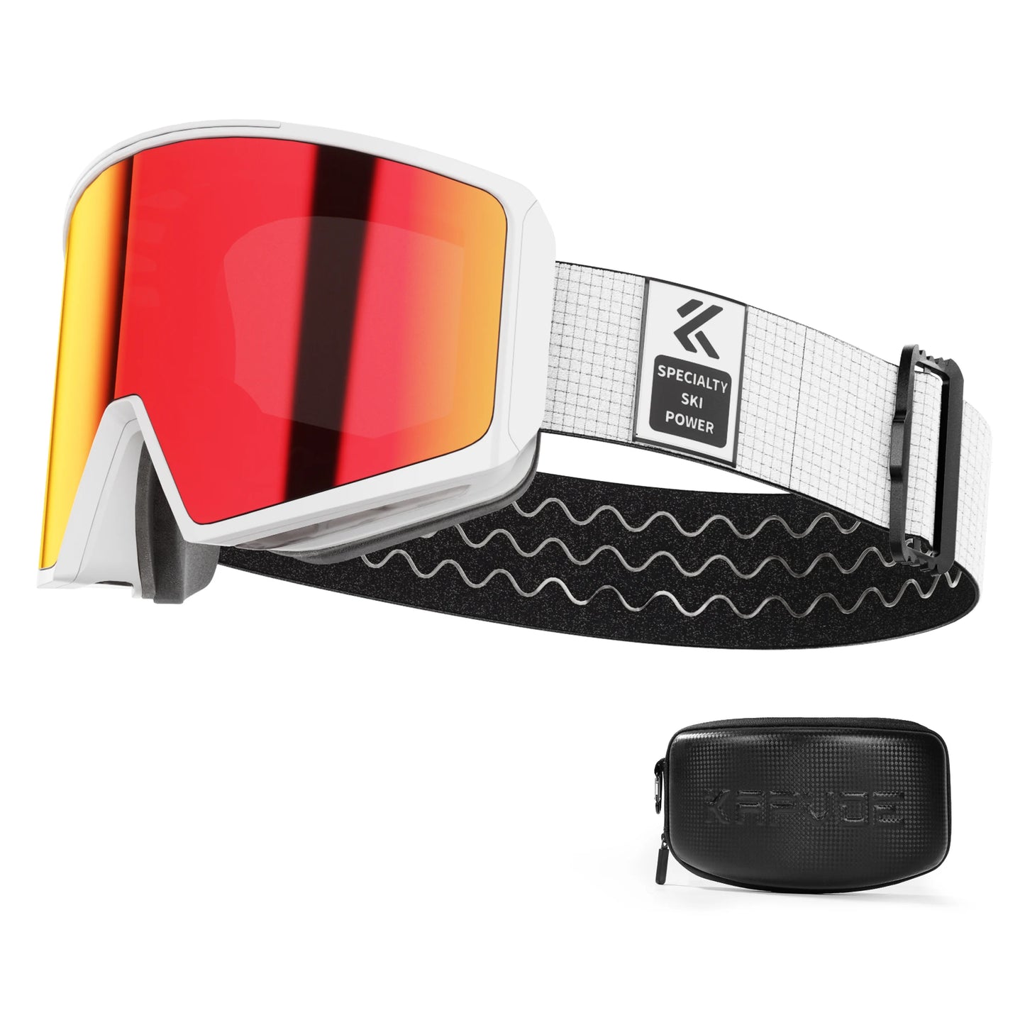 KAPVOE OTG Ski Goggles UV400 Magnetic Attraction Anti-Fog Skiing Goggles Men Snowboard Glasses Women Outdoor Snow Sunglasses