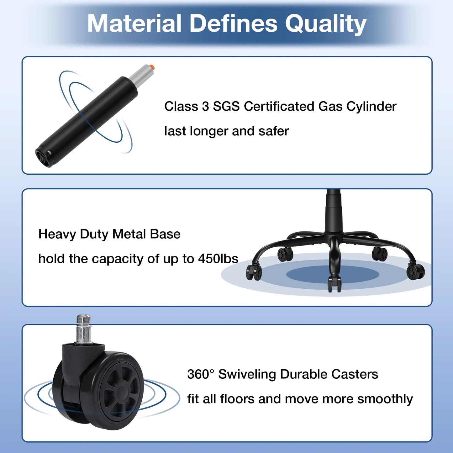 Office Chair With Ergonomic PU Leather Adjustable Height Reclining Backrest Orthopedic Inflatable Computer Recliner Chair Sofas