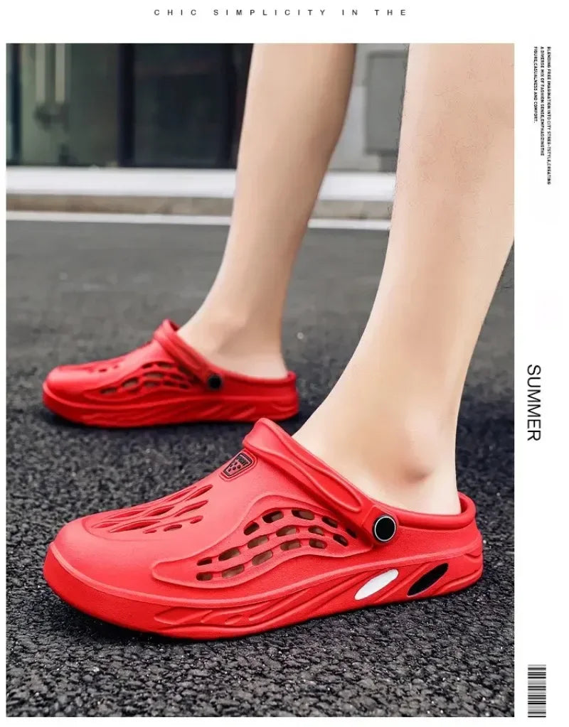 Plus Size 47 48 49 Men Summer Clogs Sandals EVA Slippers Men and Women Garden Shoes Beach Sandals Couple's Outdoor House Slides