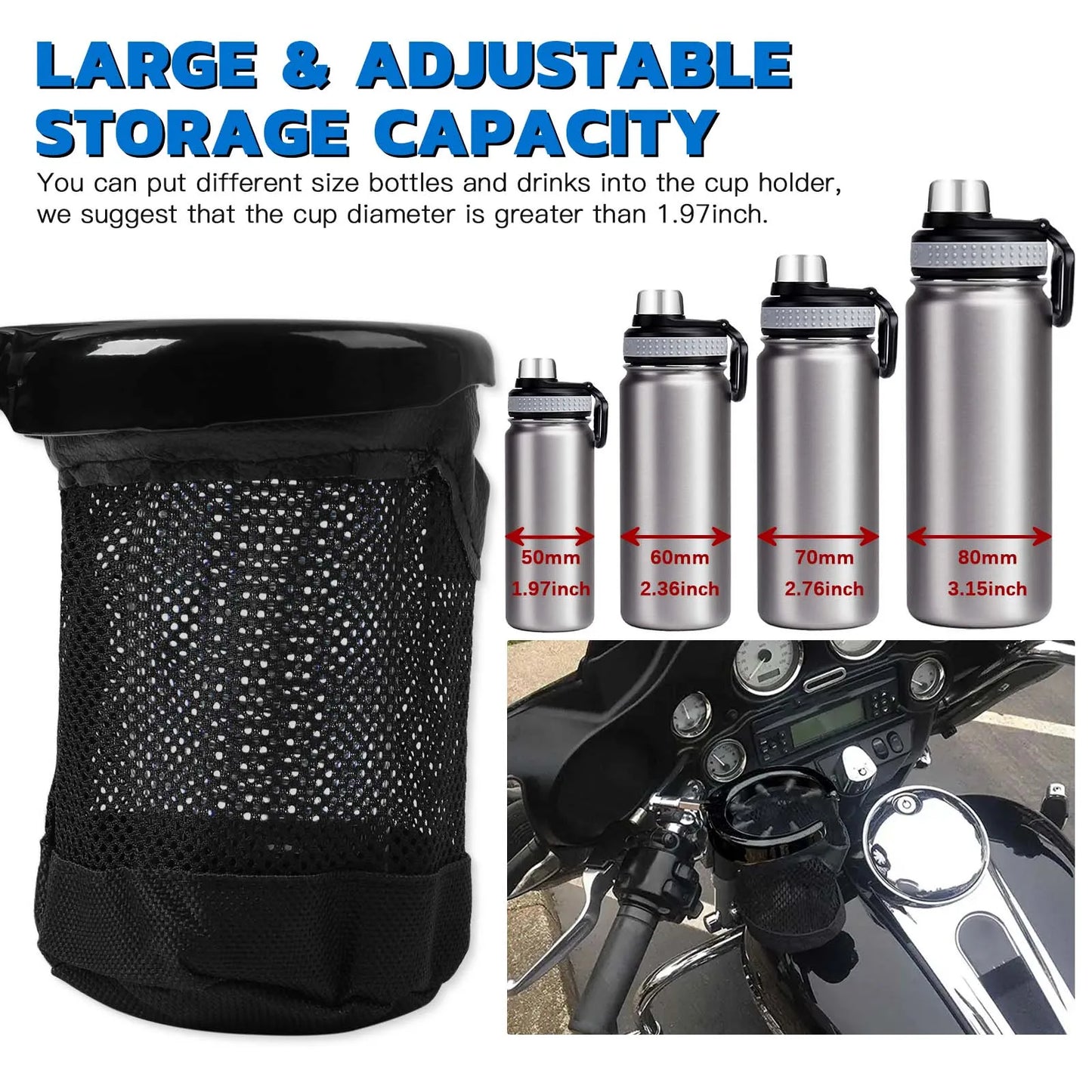 25MM Motorcycle Drinking Holder Cup For Honda Goldwing 1800 GL1800 2001-2015 F6B 2013-2015 New Rear Passenger Drink Cup Holder