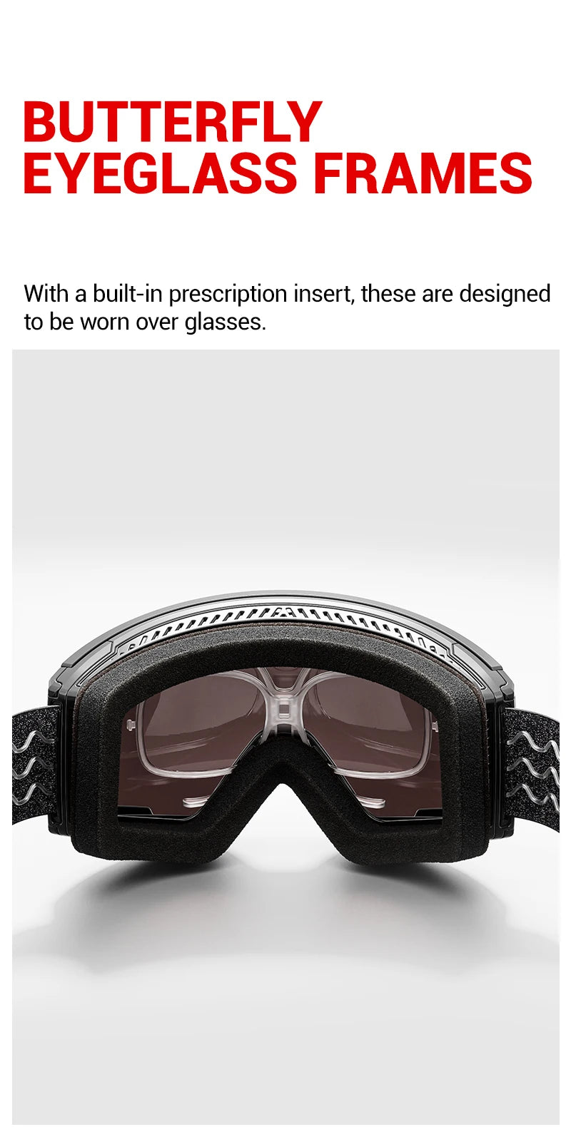 KAPVOE New Outdoor Photochromic Ski Goggles Winter Snow Sports for Unisex Snow Glasses UV400 Anti-fog Magnetic Snowboard Glasses