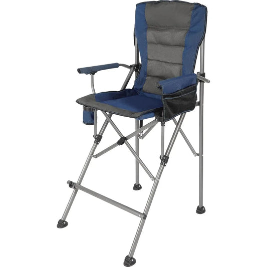 High-Capacity Folding Chairs for Adults Up to 330lbs, Portable Outdoor Bar-Height Chairs for Camping and Comfort