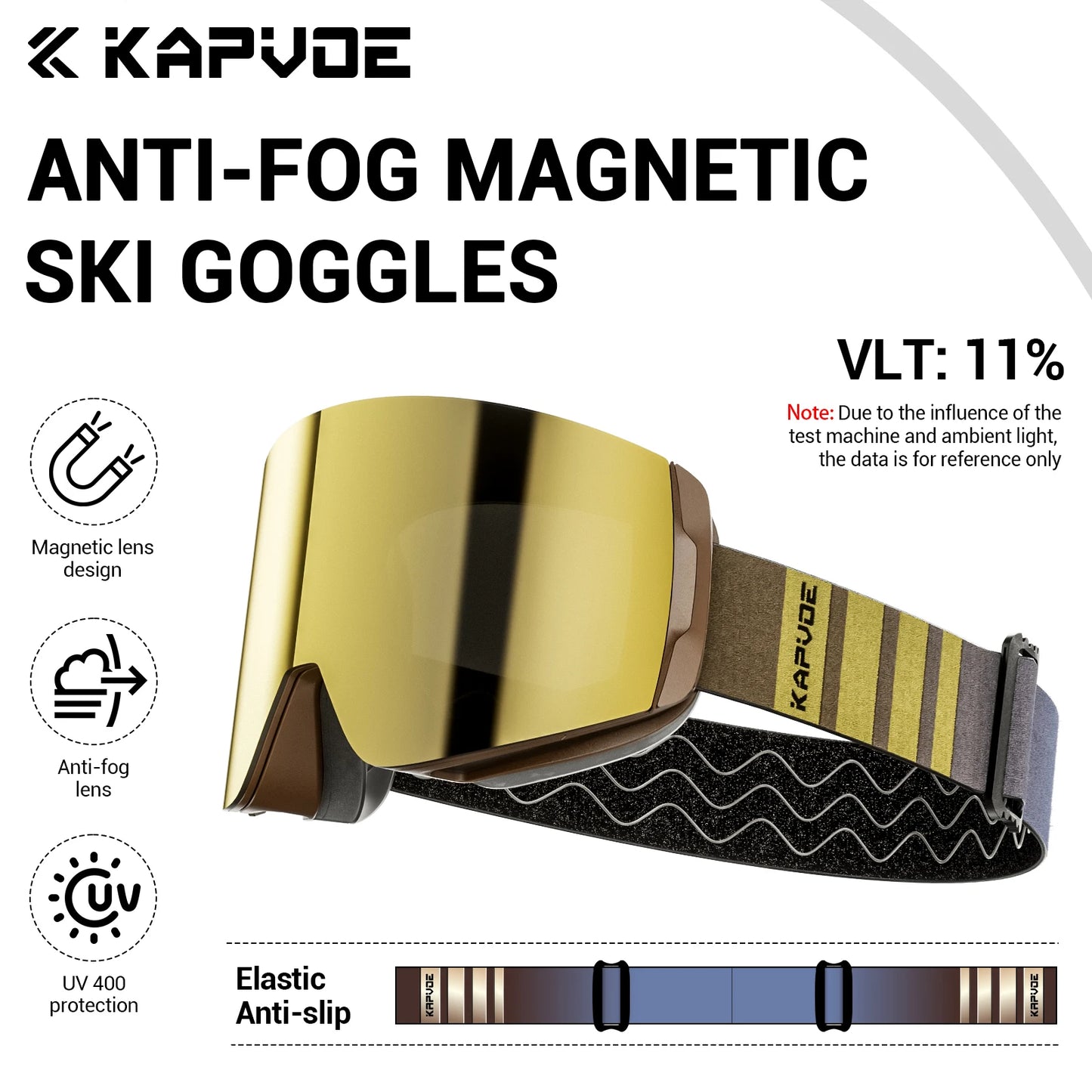 KAPVOE Ski Goggles Double Layers Anti-fog Big Ski Glasses Skiing Mask Snowboard Eyewear Outdoor Men Women UV400 Snow Goggles New