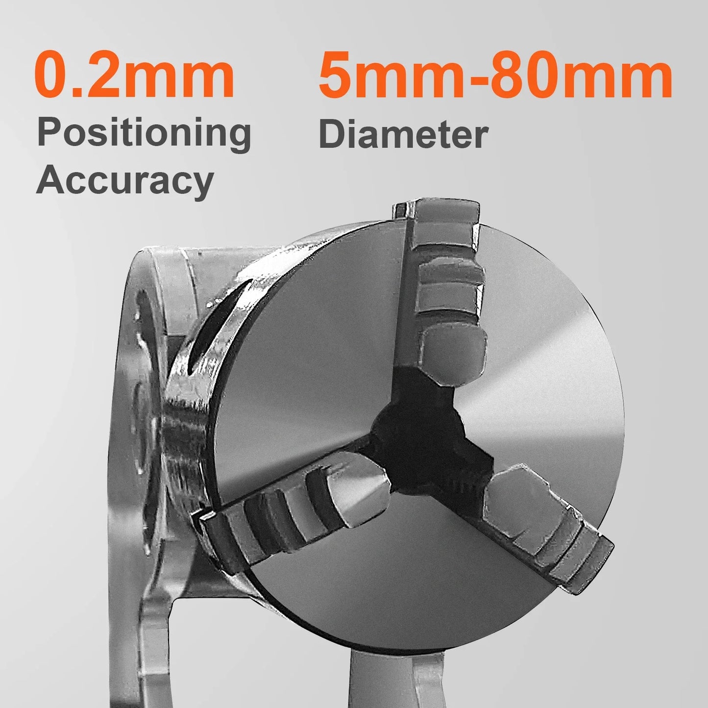 SIHAO 3 Claws Rotary Axis for Fiber Laser Marking Machine – 80mm Max Rotation Diameter Engraving Rotary Device for Nameplates