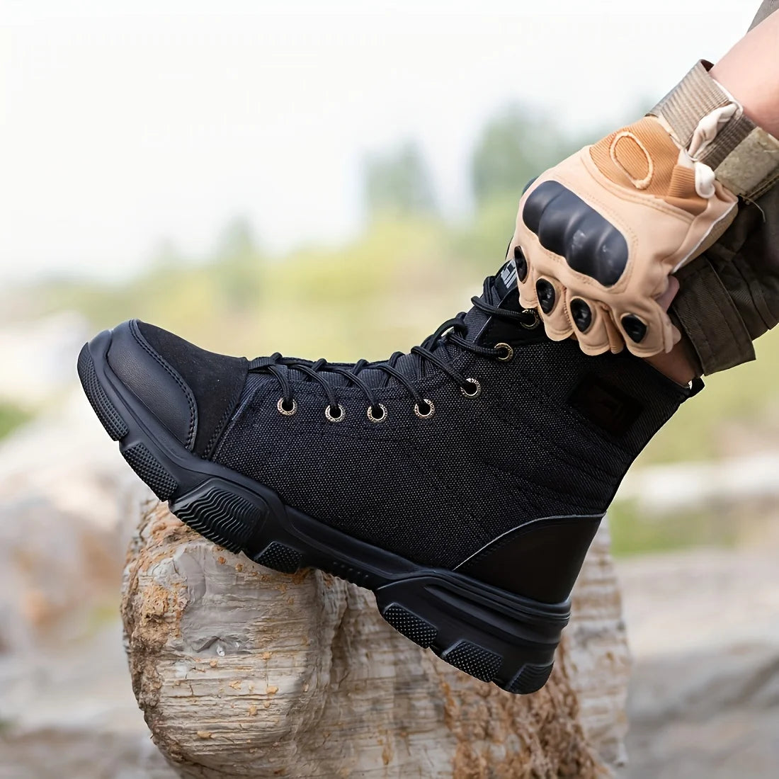 Men’s Industrial Safety Shoes Steel Toe Cap - Anti-Smash Anti-Punctur Outsole Outdoor Indestructible Construction Work Shoes