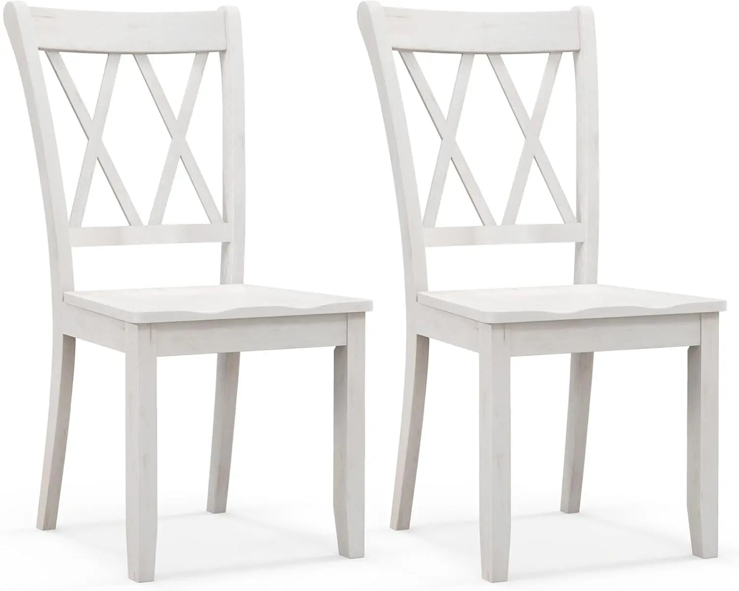 Rubber Wood Dining Room Side Chair w/Ergonomic Seat, Armless Chair for Home Kitchen, Dining Room