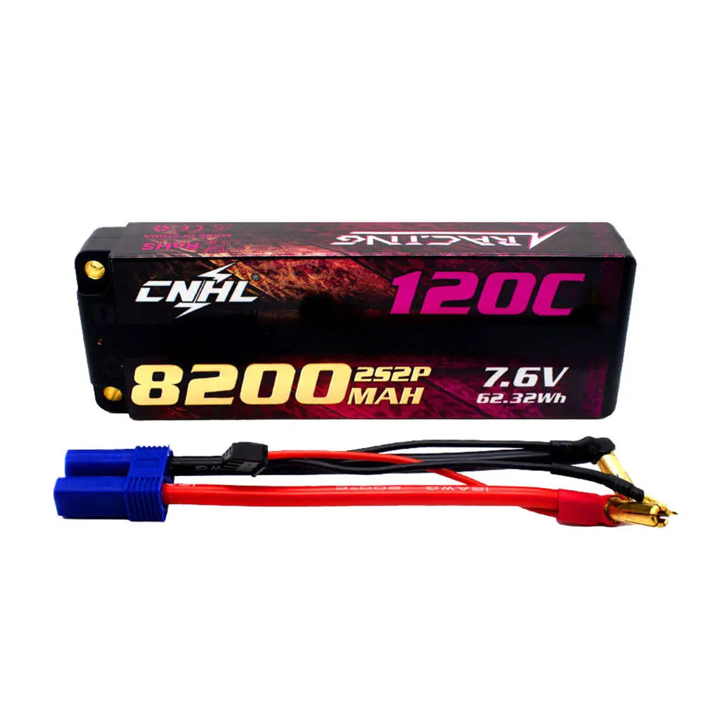 CNHL 2S 3S 4S Lipo Battery 7.6V 11.4V 15.2V 8200mAh 120C HV HardCase With EC5 Plug For RC Car Boat Airplane Truck Vehicle Truggy