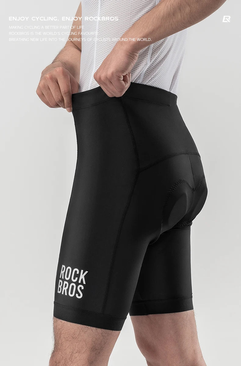 ROCKBROS Men's Cycling Shorts 3D Gel Pad Cycling Underwear Anti-Slip Breathable Bike Bicycle Liner Shorts Men MTB Road Riding