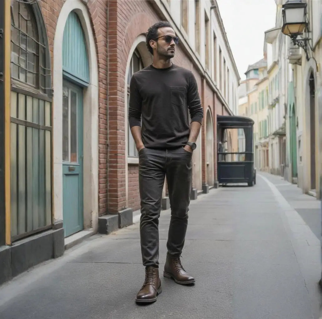 Men Ankle Boots Fashion Brand Comfortable Casual Men Boots