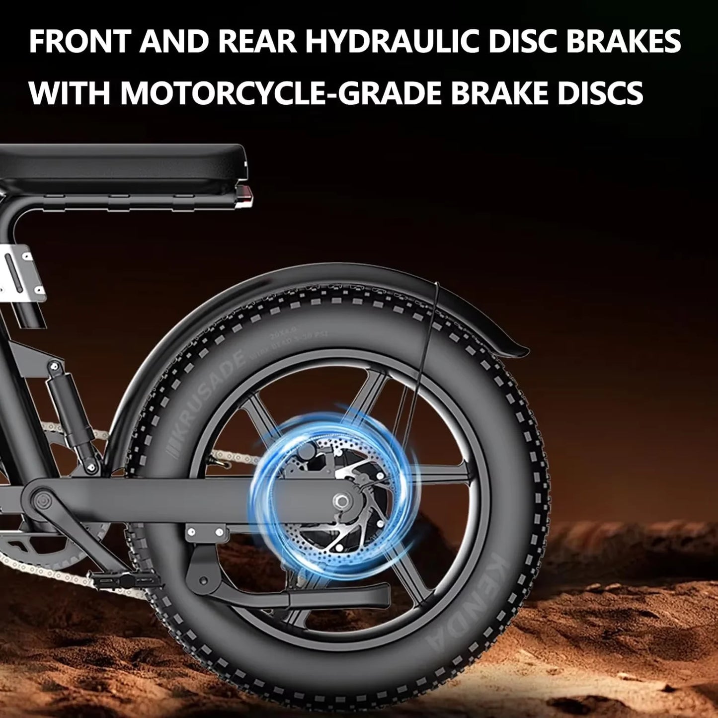 FREEGO Electric Bike for Adults 2100W Peak 40Ah Dual Battery  37MPH Off Road Fat Tire Electric Motorcycle with Full Suspension