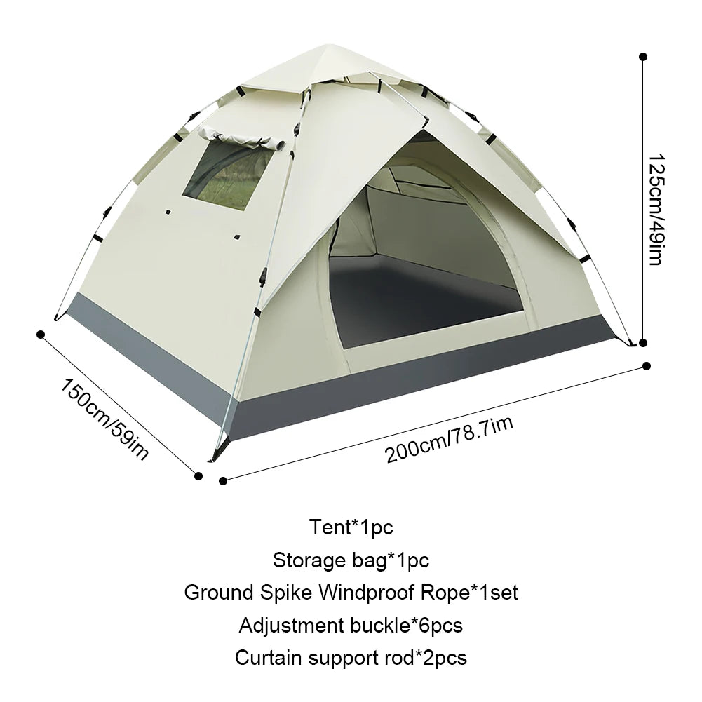 Fully Automatic Camping Tent Lightweight Sunshade Tent Waterproof Quick Open Tent for Hiking Backpacking Camping