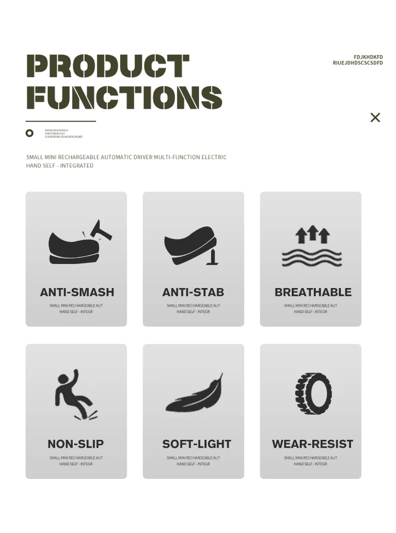 Fashionable breathable soft sole air cushion anti-smash and anti-puncture work shoes