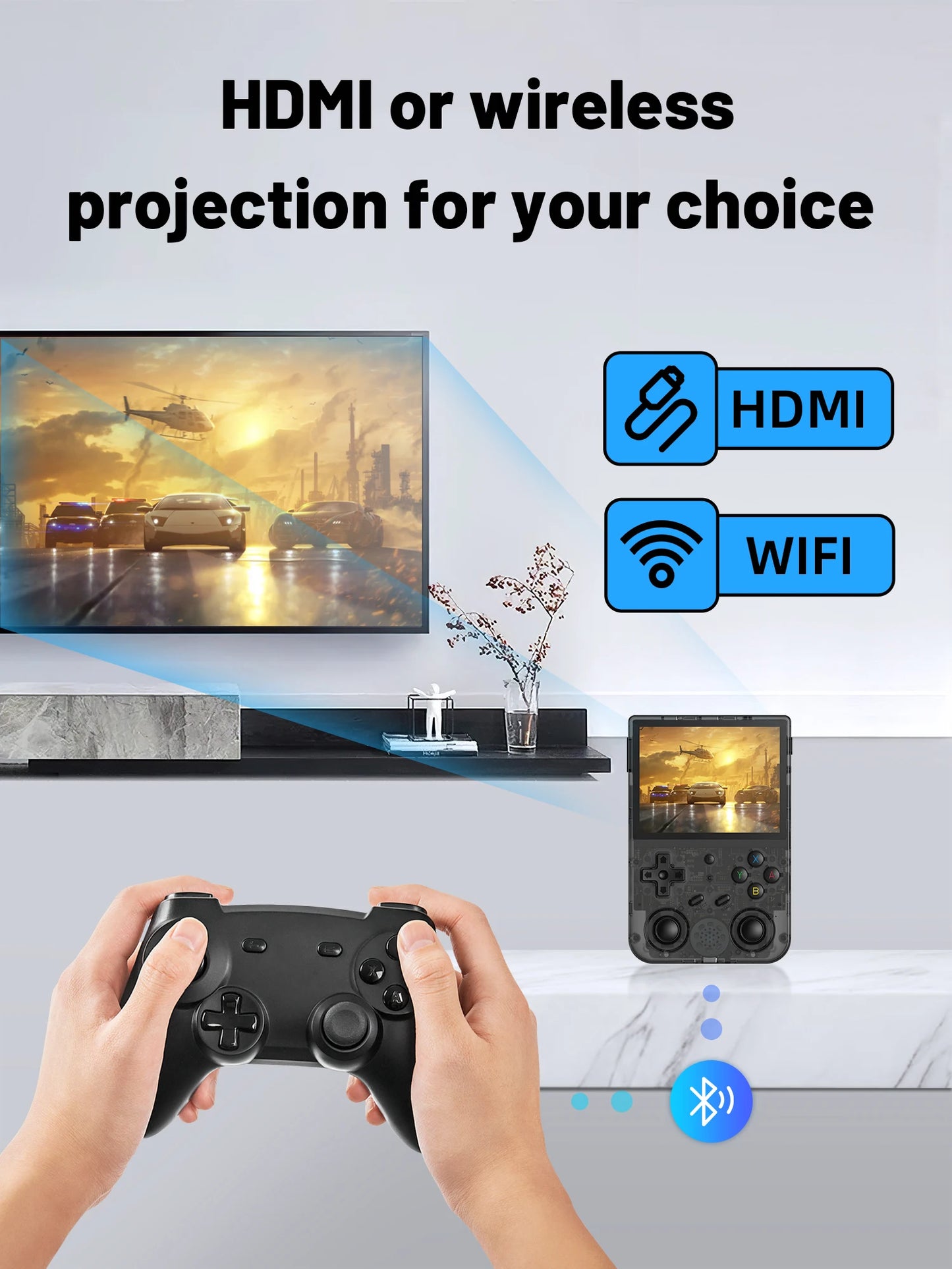 ANBERNIC RG353V RG353VS Retro Handheld Game 3.5'' IPS Screen Supports WiFi,Bluetooth,Online Fighting,Streaming,HDMI-compatible