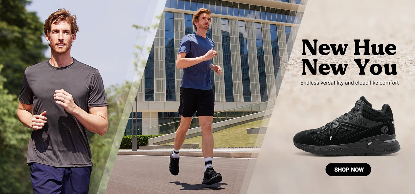 FitVille Men's High-Top Basketball Shoes Widened Lightweight Casual Sneakers Breathable For Male Swollen Feet Relieve Pain
