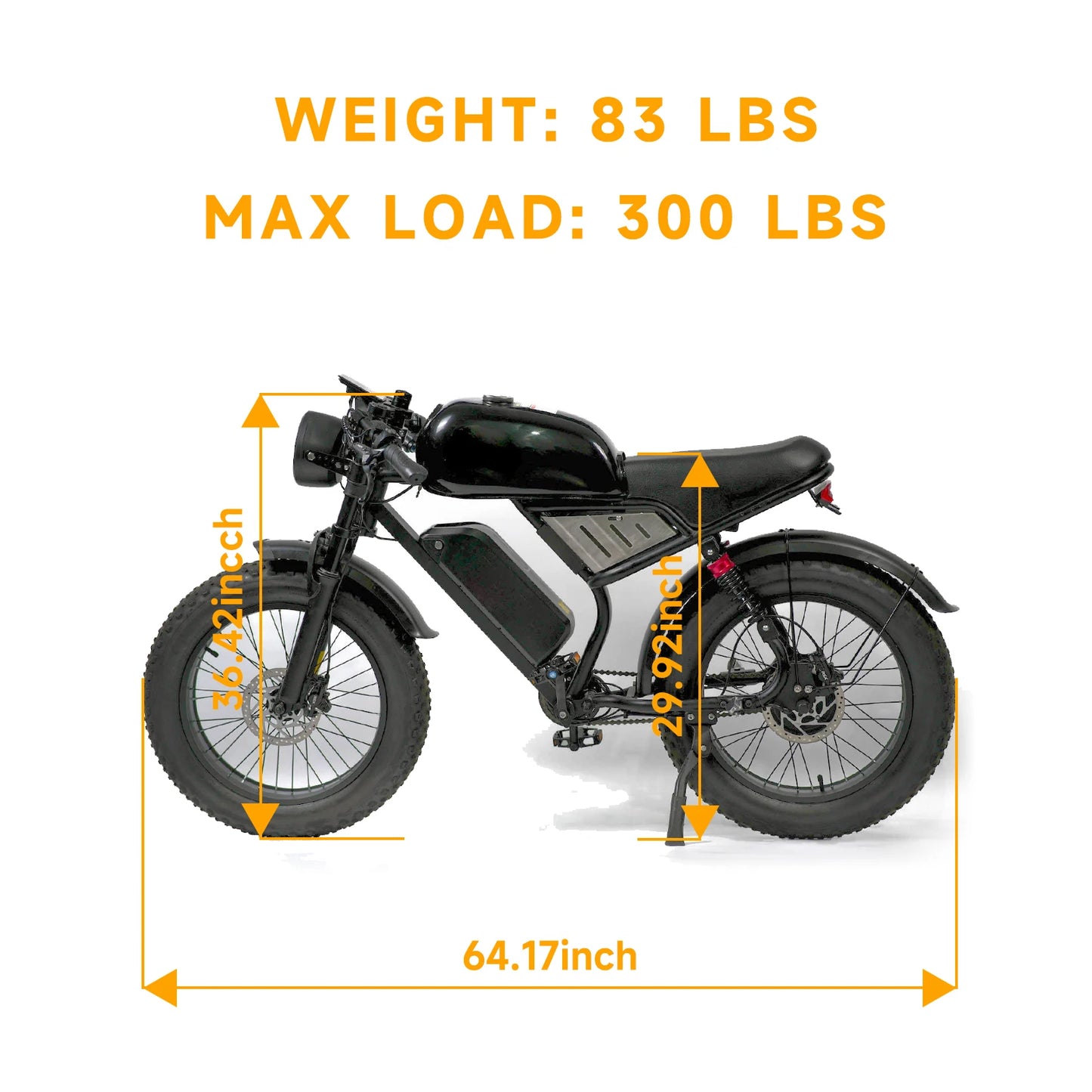 20" Electric Motorcycles Mountain fat tire E Bike for Adults, 1000W Peak Motor Ebike 29Mph 35Miles 48V 15.6AH Electric Bicycle