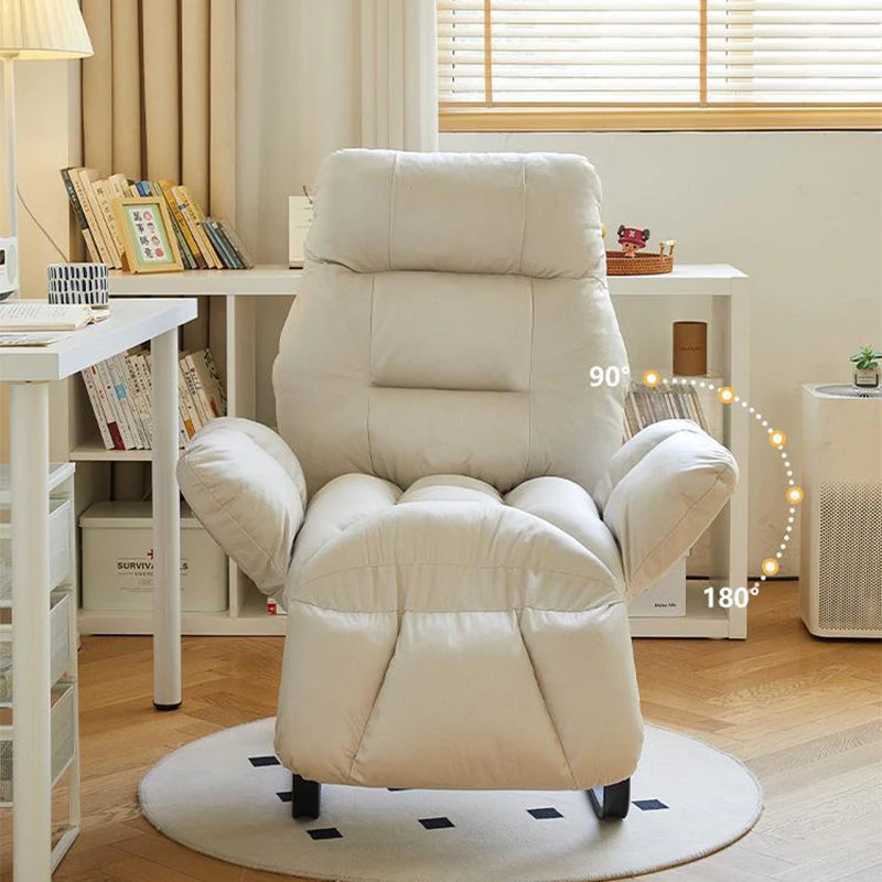 Sofa Chair Comfort Company Home Office Chairs Bedroom Reclining Backrests,Broadcast Chairs Cloth Metal adjustable Soft Foldable