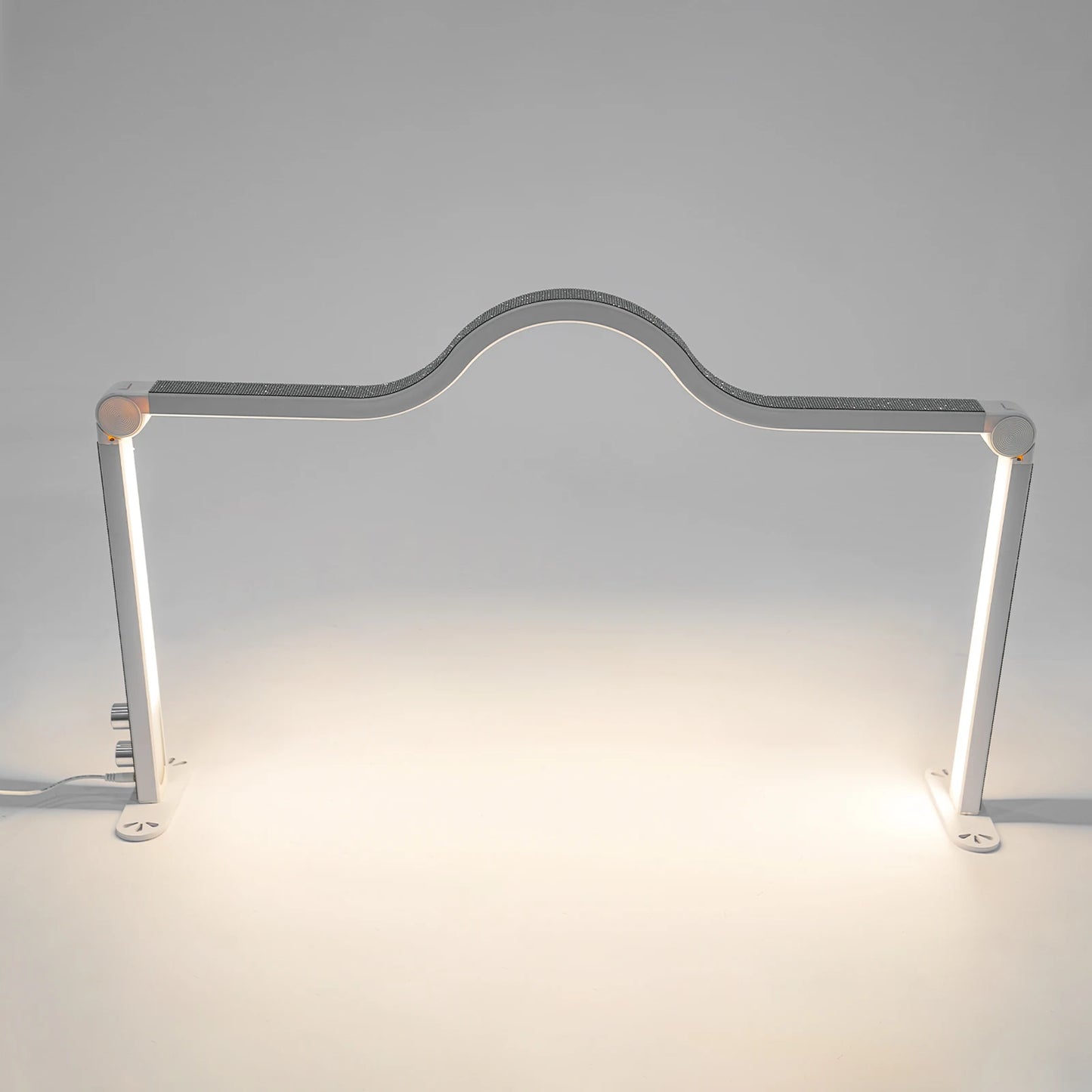 Rectangular Shape Desk Lamp with Simulated Diamonds for Manicures and Lashes, Foldable Nail Tech Light(White Color)