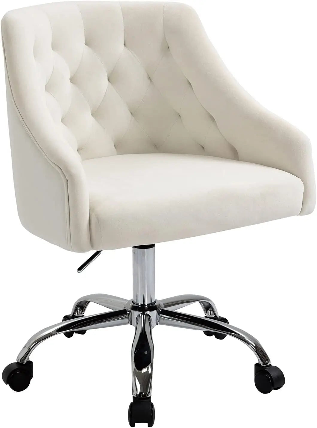 Home Office Desk Chair Modern Velvet Office Computer Chair Height Adjustable Mid-Back Task Chair