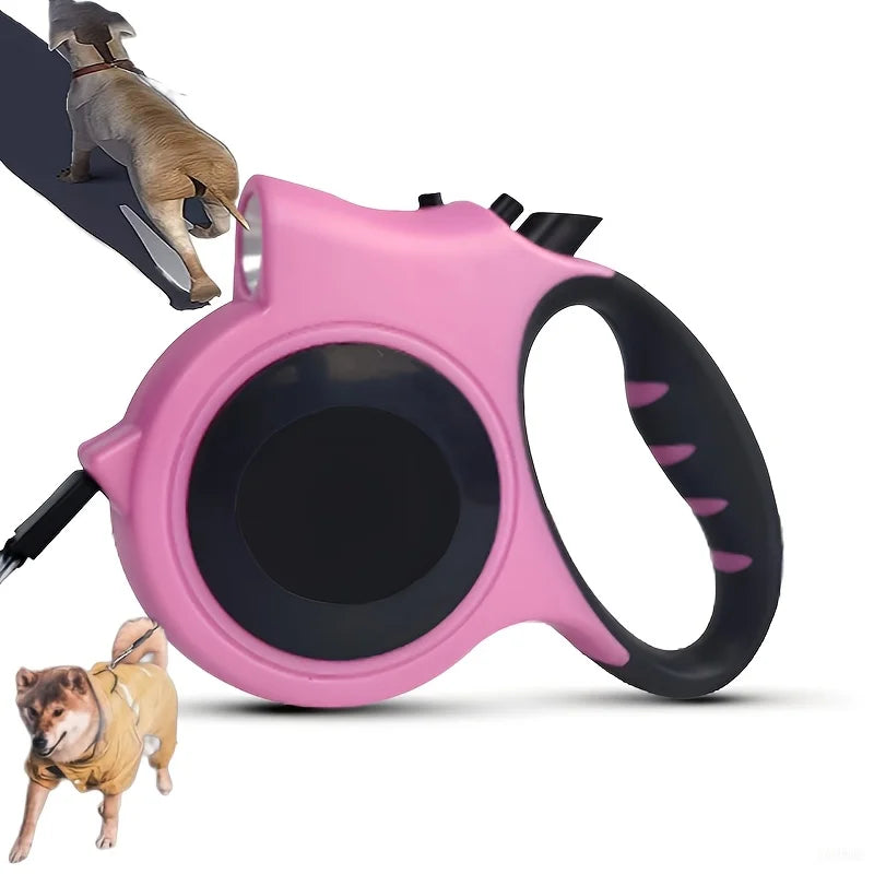 16FT Retractable Dog Leash with Reflective Strip - Night Safety Rope Lead for Small Medium Dogs, Tangle-Free & Durable