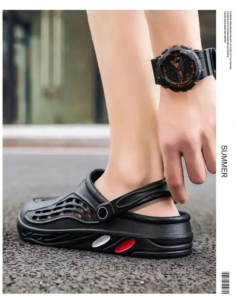 Plus Size 47 48 49 Men Summer Clogs Sandals EVA Slippers Men and Women Garden Shoes Beach Sandals Couple's Outdoor House Slides