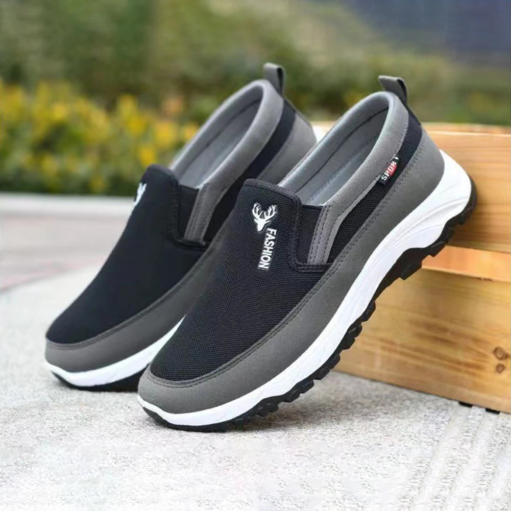 Men Penny Boat Shoes Sports Shoes Breathable Orthopedic Travel Plimsolls Flat Slip On for Outdoor Activity Hiking Walking