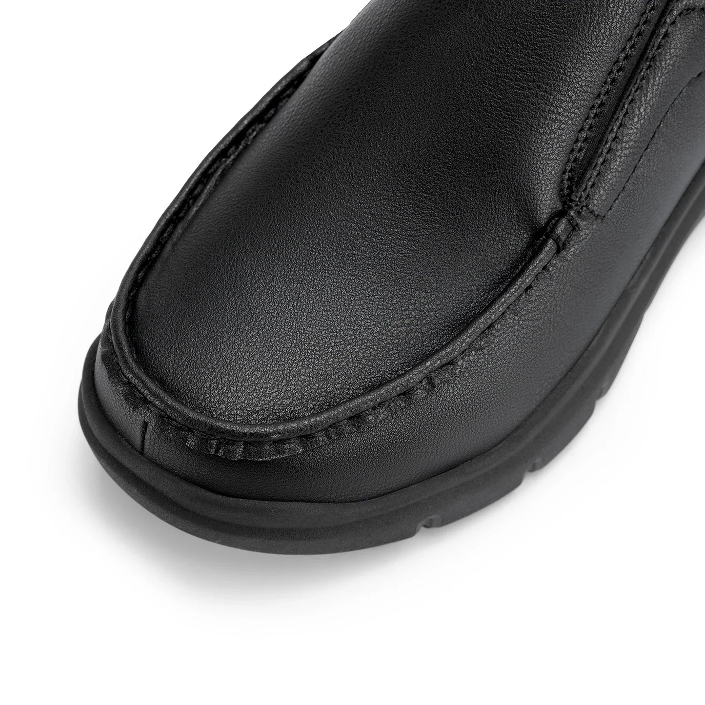 Men'S Slip-On Casual Business Shoes Leather Shoe Wide Width 2E Lightweight For Swollen Feet With Arch Support Pain Relief