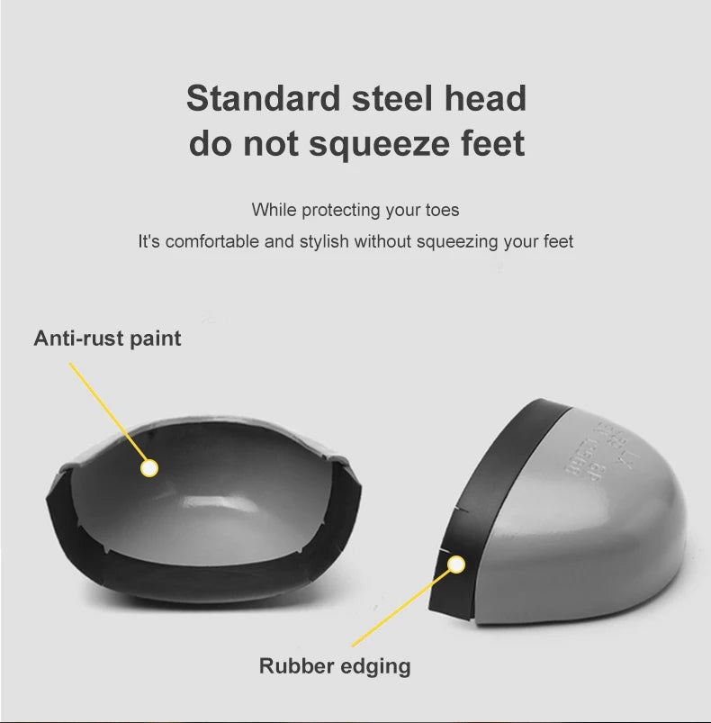 Fashionable breathable soft sole air cushion anti-smash and anti-puncture work shoes