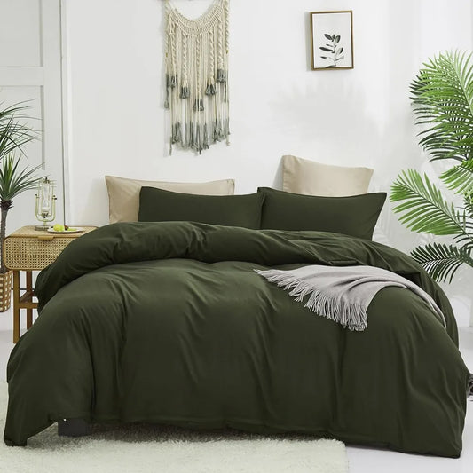 Dark Green Comforter Set Queen Olive Green Bedding Comforter Men Army Bedding Set Soft Breathable Blanket Quilts Minim