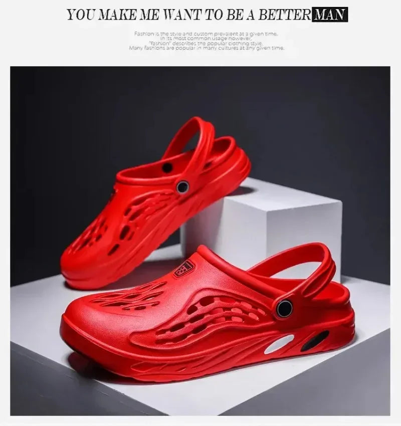 Plus Size 47 48 49 Men Summer Clogs Sandals EVA Slippers Men and Women Garden Shoes Beach Sandals Couple's Outdoor House Slides