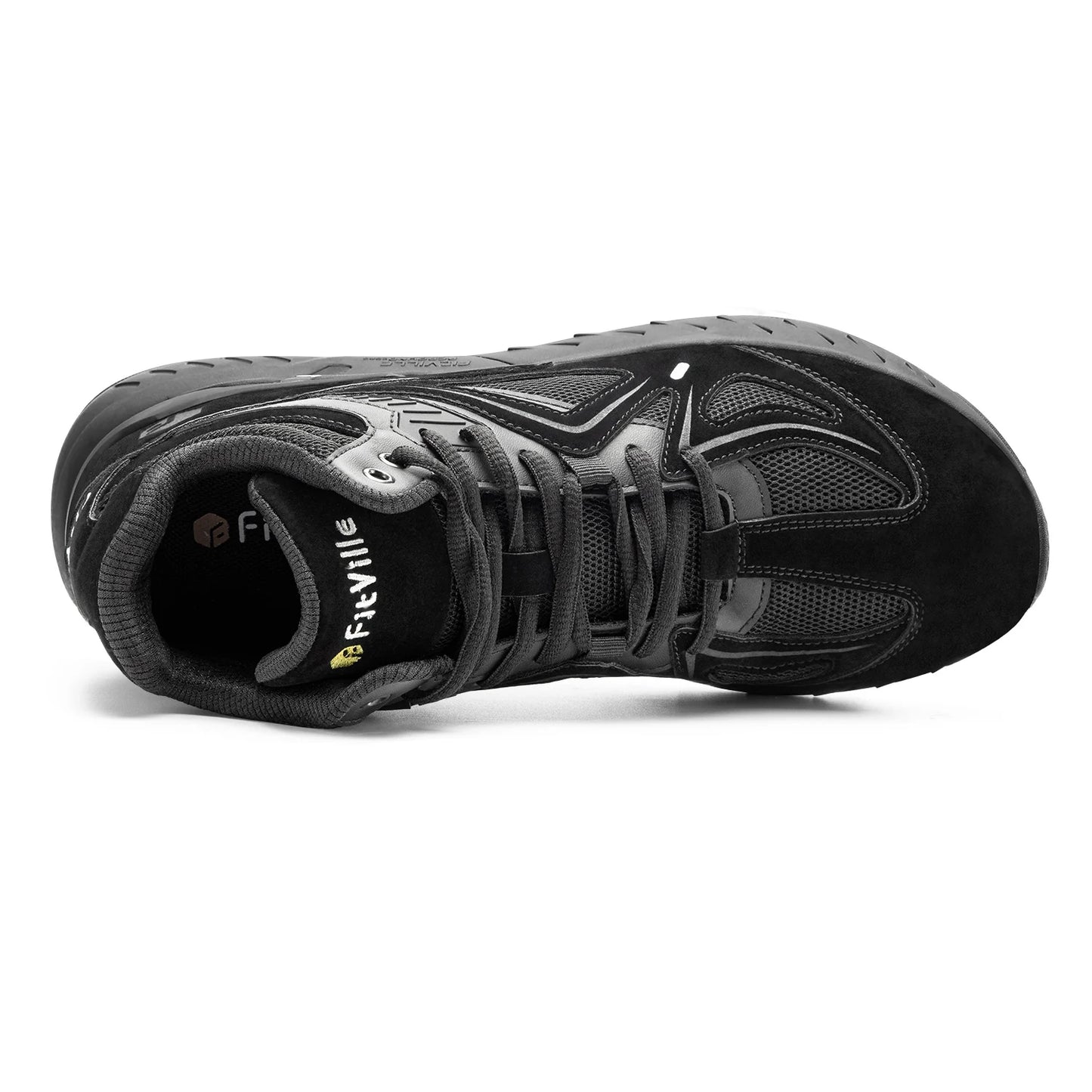 FitVille Men's High-Top Basketball Shoes Widened Lightweight Casual Sneakers Breathable For Male Swollen Feet Relieve Pain