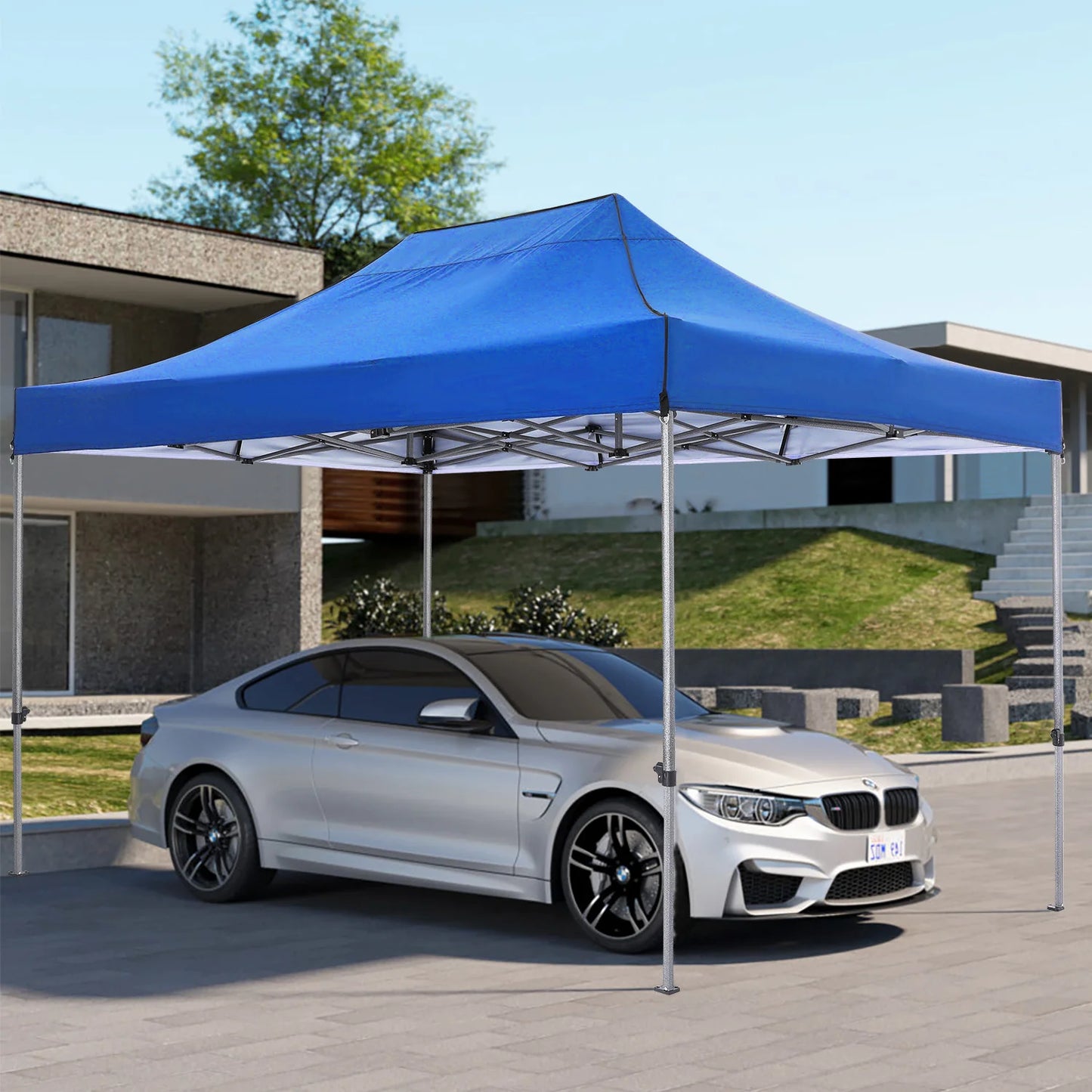 10x15 Heavy Duty Pop up Canopy Tent with 4 sidewalls Commercial Outdoor Canopy Wedding Party Tents for Wedding All Season Gazebo
