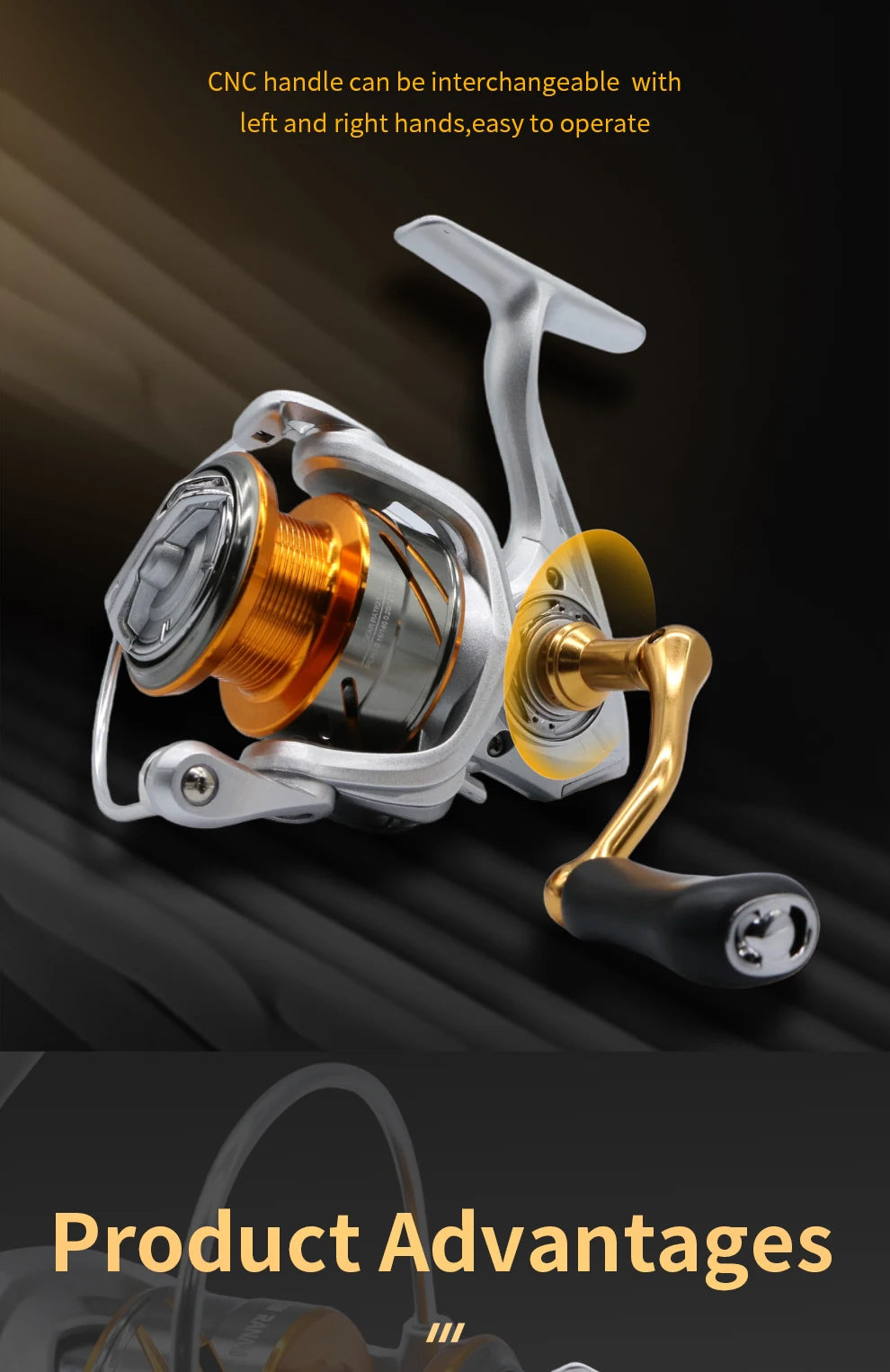 TC Spinning Fishing Reels Metal Spool Interchangeable Freshwater Saltwater Trout Carp Spinning Reel