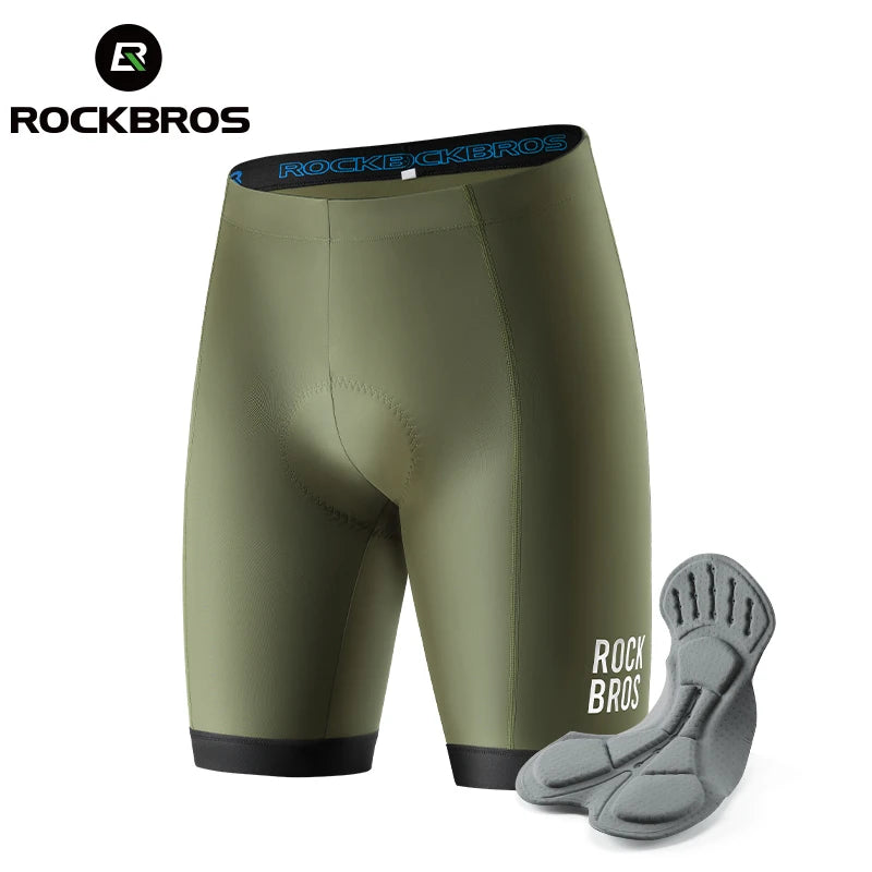 ROCKBROS Men's Cycling Shorts 3D Gel Pad Cycling Underwear Anti-Slip Breathable Bike Bicycle Liner Shorts Men MTB Road Riding