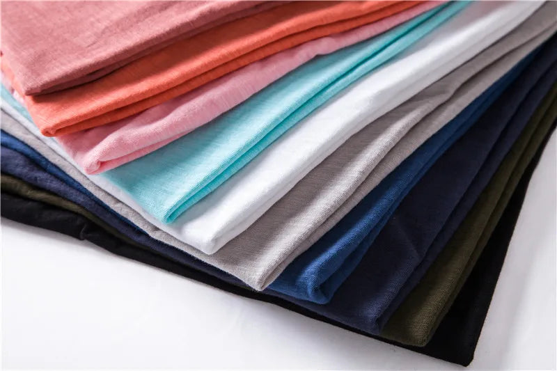 Brand Quality 100% Cotton Men T-shirt V-neck Fashion Design Slim Fit Soild T-shirts Male Tops Tees Short Sleeve T Shirt For Men