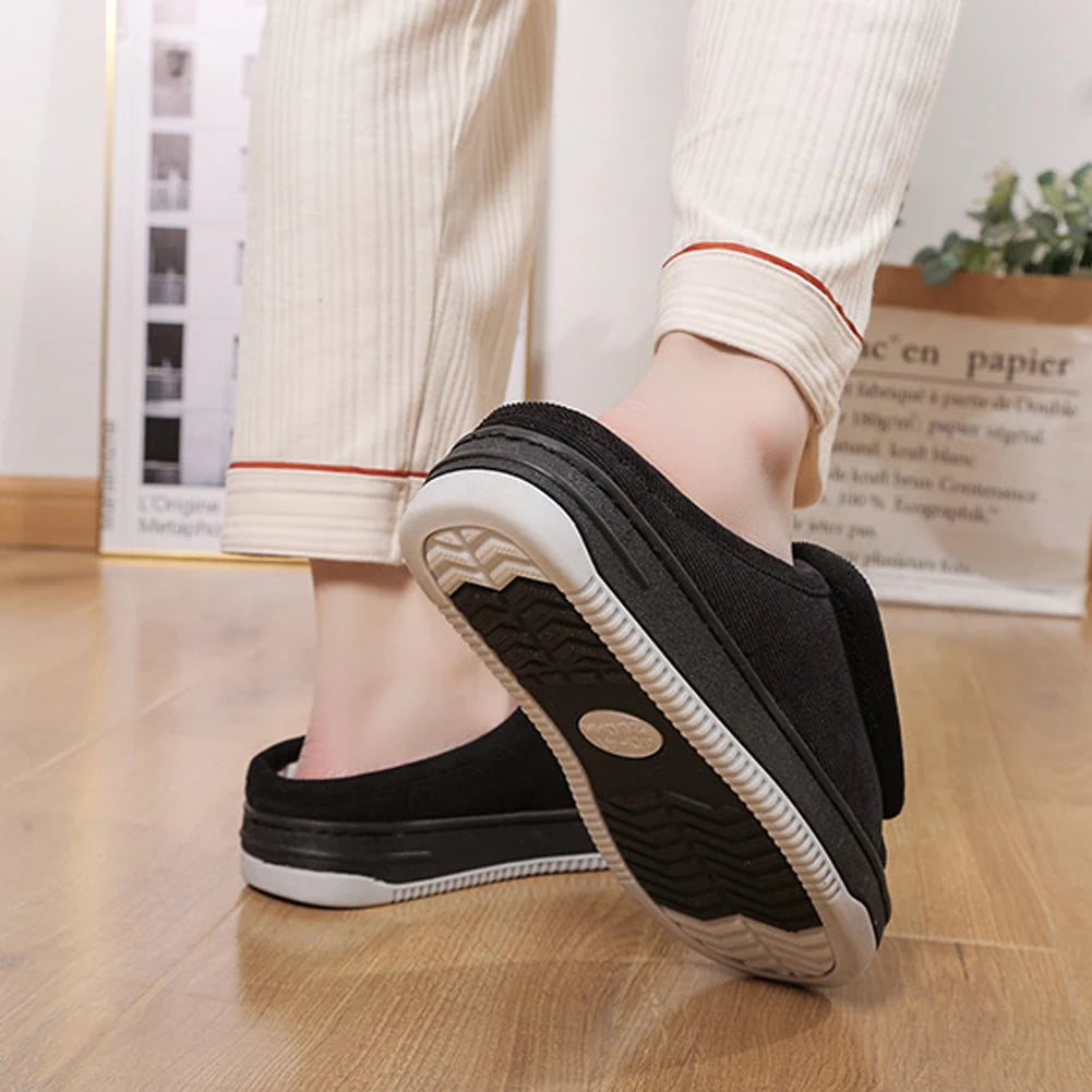Men Women's Diabetic Slippers Open Toe Slide Slippers with Rubber Sole Swollen Feet Slippers for Indoor Outdoor