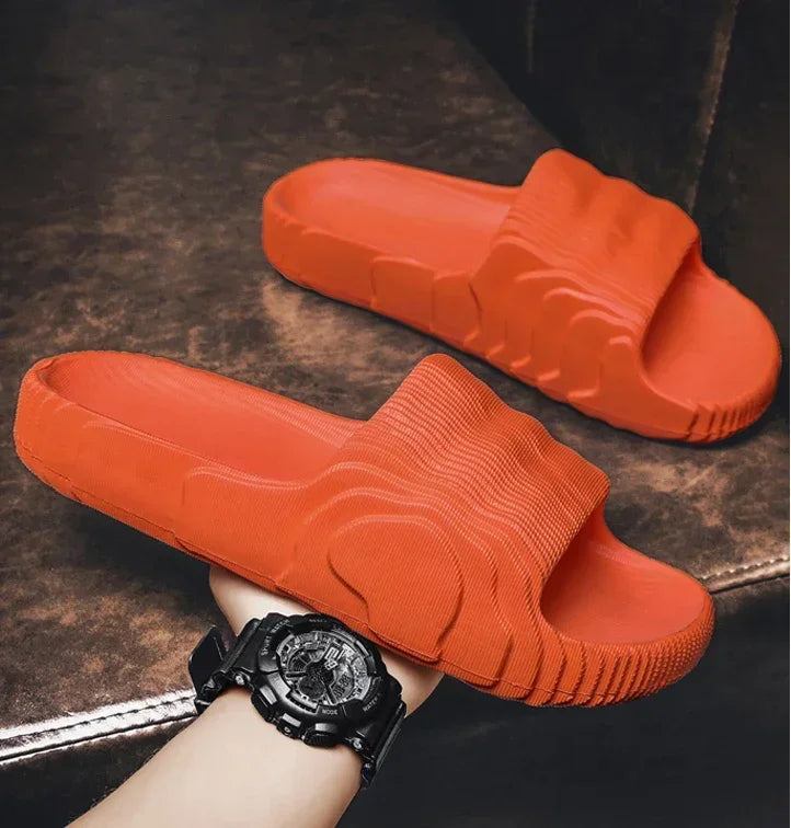 Soft Home Slippers Couple Summer Indoor Skid Proof Bathroom Slippers Sandals Hotel Solid Color Men Women Flip Flops Flat Shoes
